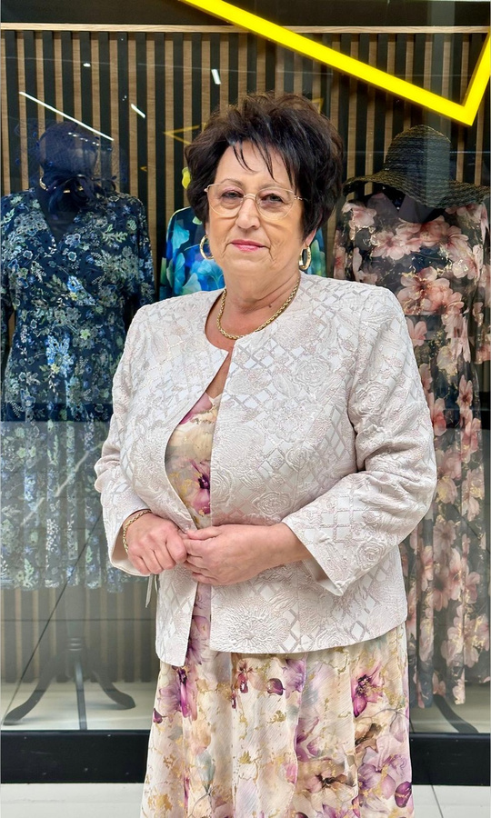 Żakardowy żakiet róża róż 42-52