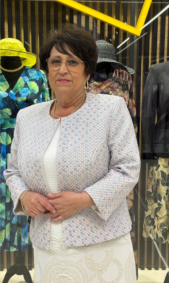 Żakardowy żakiet bąbelki szary 42-52