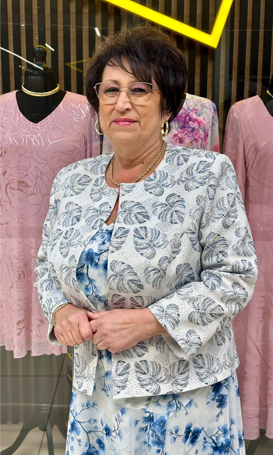 Żakardowy żakiet liście granat 42-52